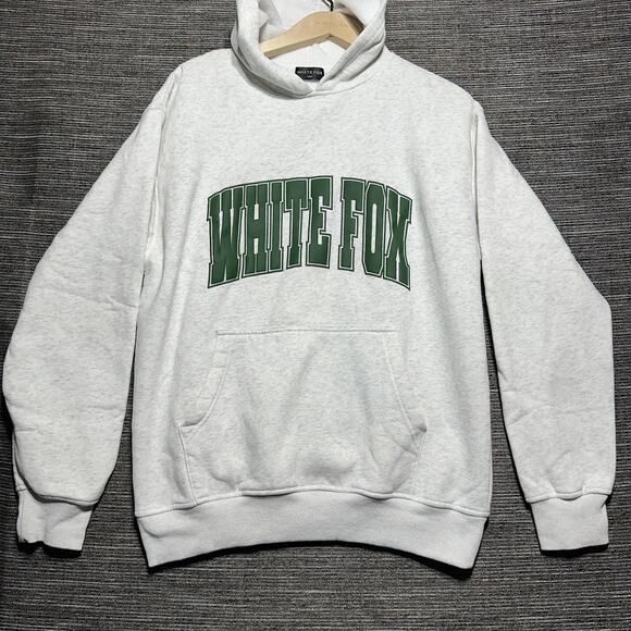 White Fox Boutique Tops - White Fox Boutique Hoodie Womens S/M Gray Oversized Decade Classics Varsity